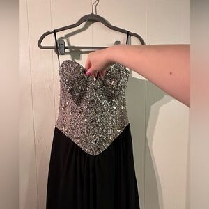 Glamour by Terani Couture Embellished Strapless dress